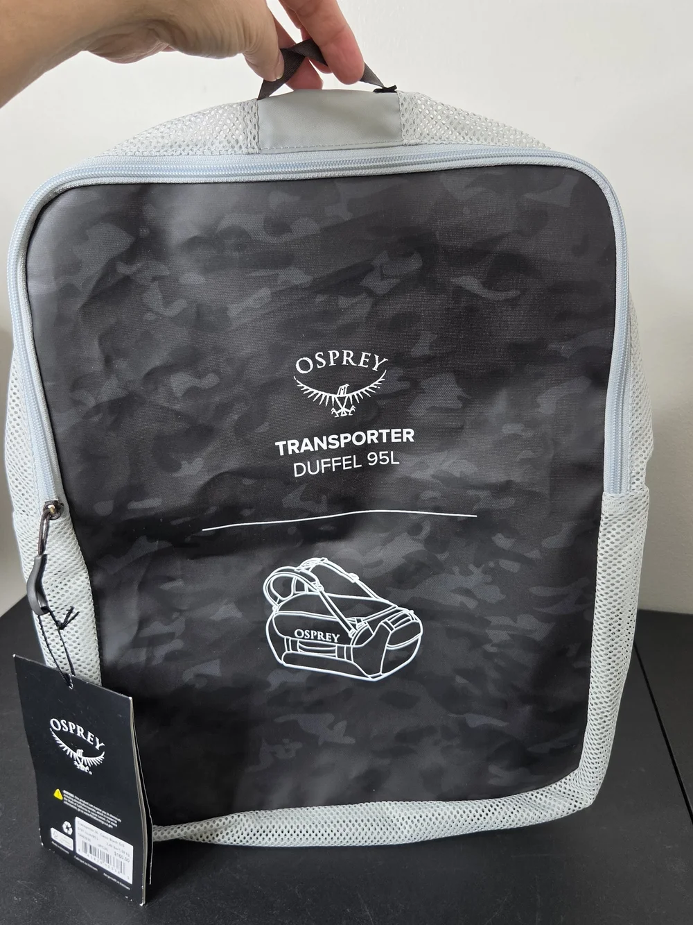 Osprey Transporter Duffel 95L Packing Cube – Black/Gray Camo